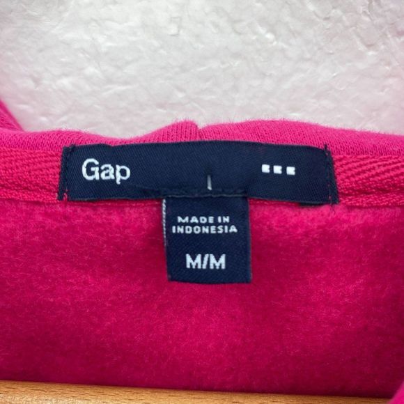 GAP Pink Full Zip Logo Sweatshirt Hoodie Pockets - Picture 3 of 6